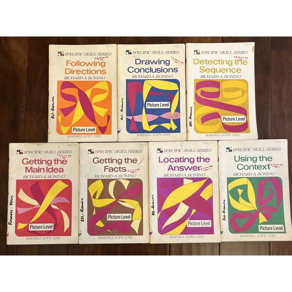Vintage Specific Skill Series Book Lot Picture Level RICHARD BONING Barnell #1